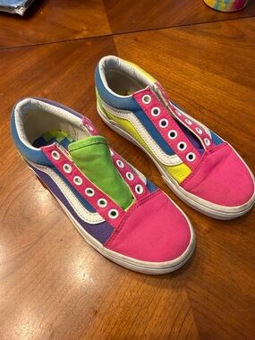 Kids Rainbow Vans - Size 1